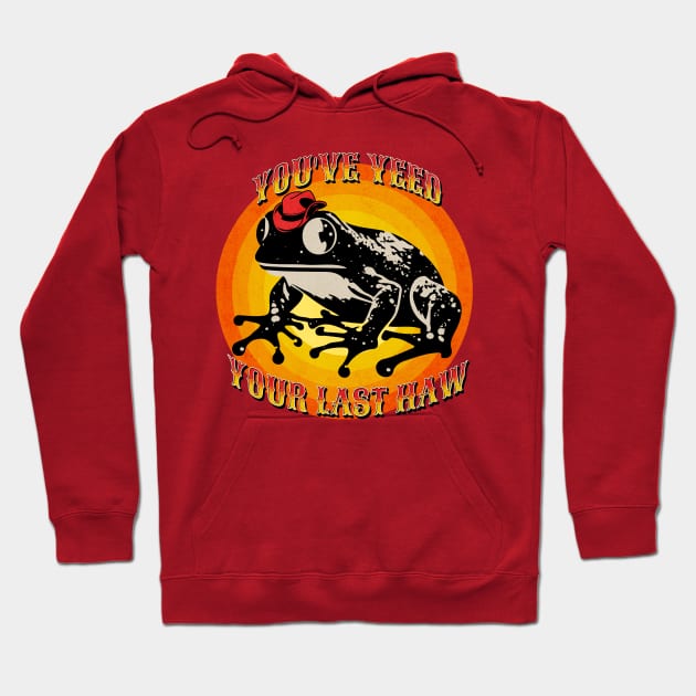 Yee Haw Frog Yeehaw Hoodie by Muganne Creates